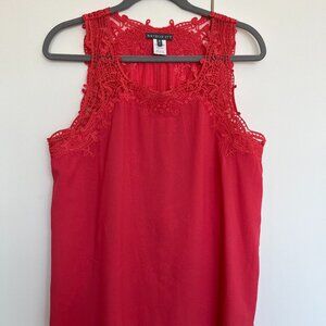 Dress it up or dress it down, lacey tank top